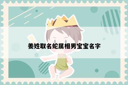 姜姓取名蛇属相男宝宝名字